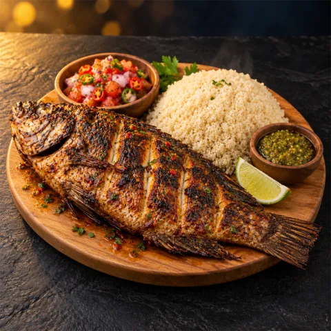 Attiéké poisson braisé